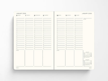 2026-2027 Leuchtturm 1917 18 Month Academic Week Planner - Black