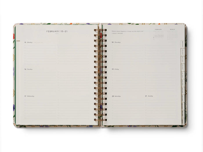 2027 Garden Study 17-Month Academic Hardcover Spiral Planner
