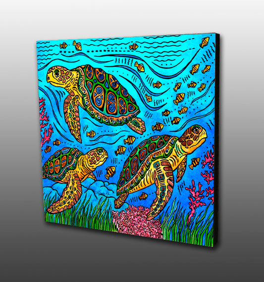 3 Loggerheads Magnet