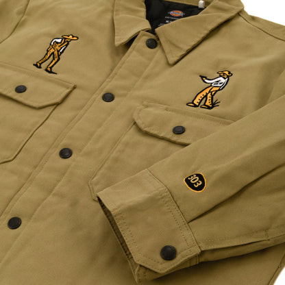 303 Boards - 303 X Paky Wild Frontier X Dickies Skateboarding Heavyweight Duck Shirt (Khaki) *SALE