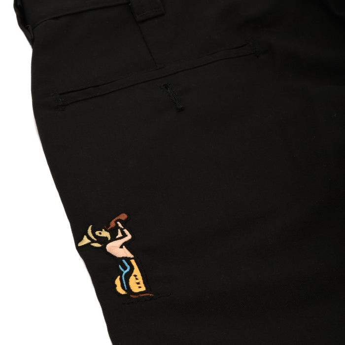 303 Boards - 303 X Paky Wild Frontier X Dickies Skateboarding Regular Fit Double Knee Pants (Black) *SALE