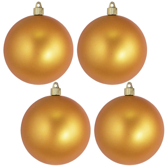 4 Pack - 4 3/4" (120mm) Matte Finish Commercial Grade Shatterproof Ball Ornaments