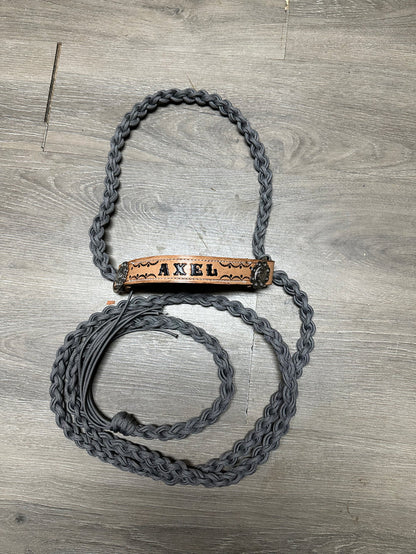 Personalized COW  halter small mini cow or large cow - Tiffanys Braided Tack LLC