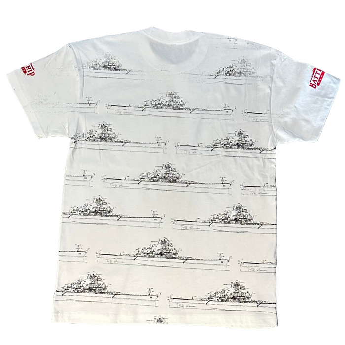 Battleship New Jersey Official Blueprint T-Shirt