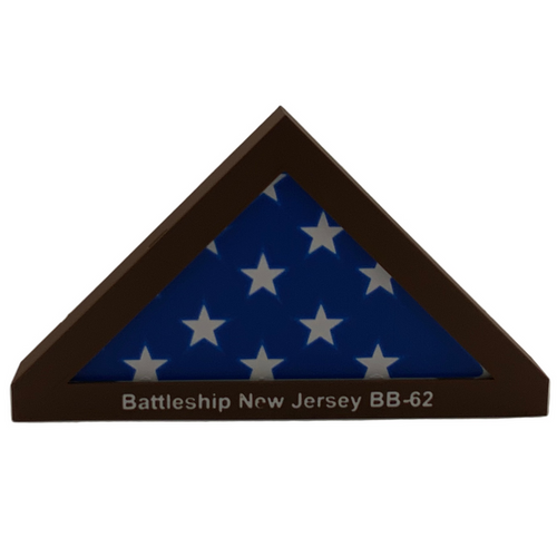 3D Mini Flag Box with American Flag - Battle New Jersey BB-62