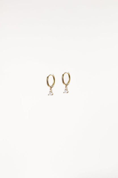 Petal and Pup USA ACCESSORIES Adley Hoop Rhinestone Earrings - Gold One Size