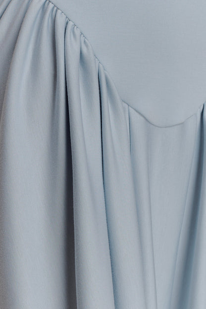 Angelina Scuba Halter Midi Dress - Pale Blue