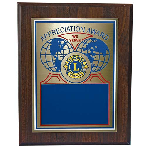 APPRECIATION PLAQUE