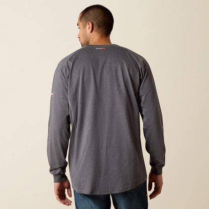 Ariat Men's FR Air Crew Long Sleeve T-Shirt in Charcoal