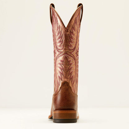 Ariat Women's Frontier Calamity Jane Western Boot in Bite the Dust Brown/ Desert Sunrise