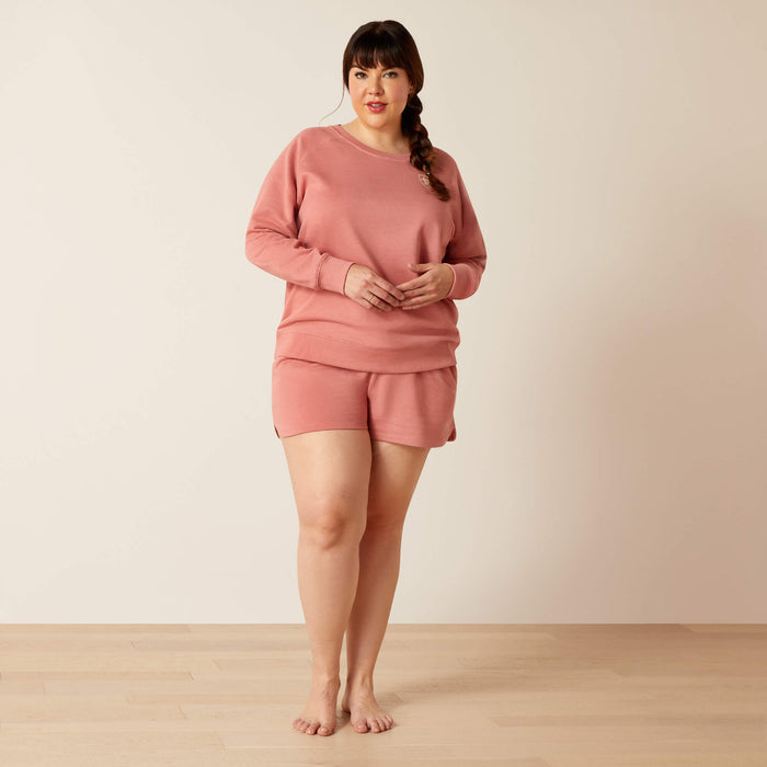 Ariat Women's Logo Sweatshirt in Dusty Rose (Available Plus Sizes)