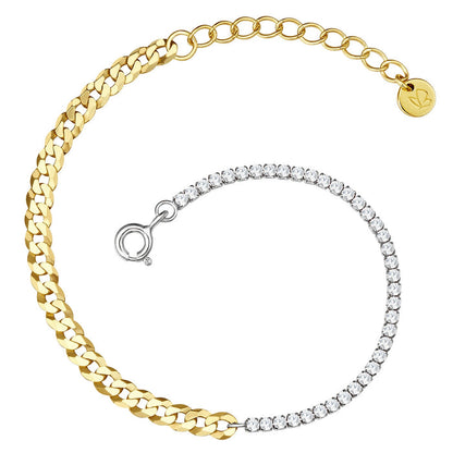 Armband Bi-color mit Zirkonia
