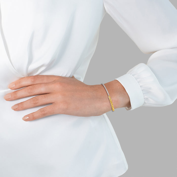 Armband Bi-color mit Zirkonia