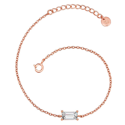 Armband mit Zirkonia rosévergoldet