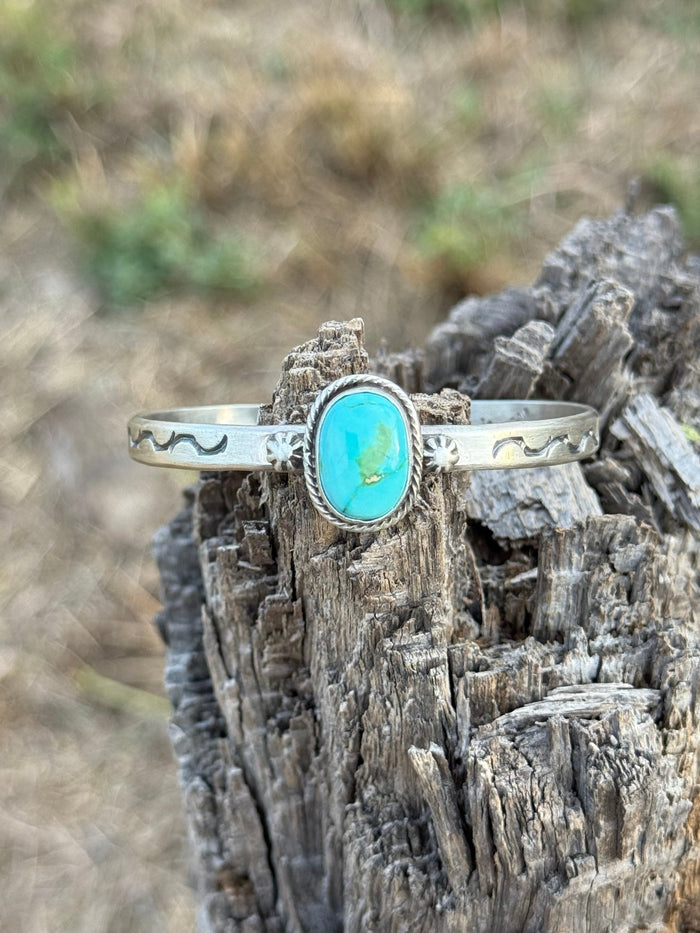 Authentic Sonoran Gold Turquoise Cuff Bracelet