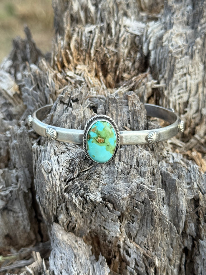 Authentic Sonoran Gold Turquoise Cuff Bracelet