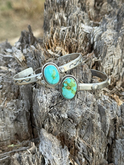 Authentic Sonoran Gold Turquoise Cuff Bracelet