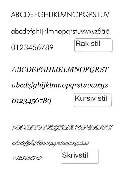 Gravyrstilar / typsnitt