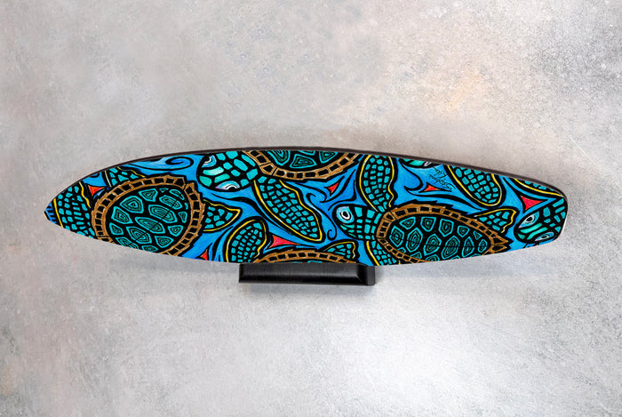 Baby Turtles Surfboard Wall Art