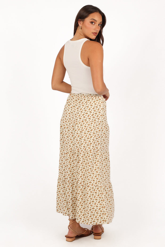 Petal and Pup USA BOTTOMS Bailey Tiered Maxi Skirt - Yellow