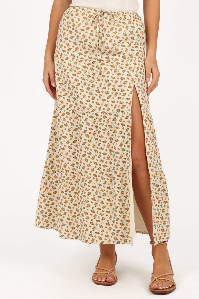 Petal and Pup USA BOTTOMS Bailey Tiered Maxi Skirt - Yellow