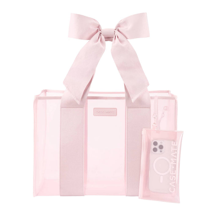 Ballet Pink Bow Jelly Tote Bag, CaseMate