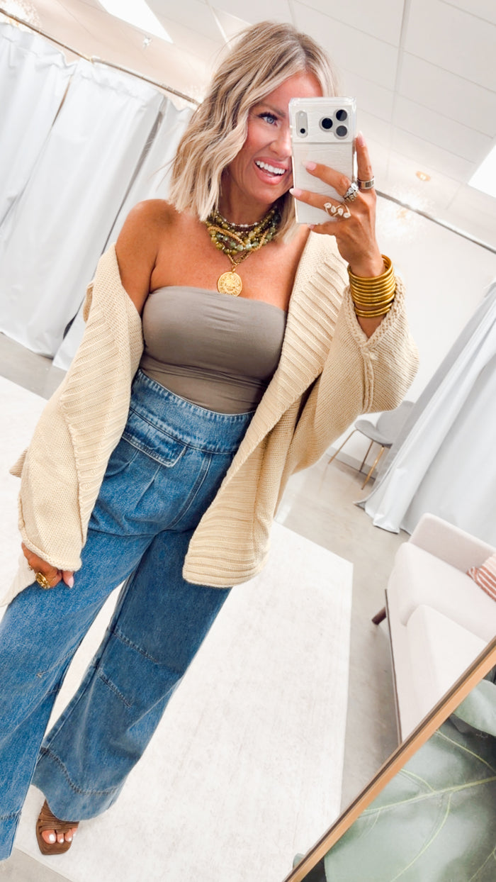 Basic Bandeau Top-Burnt Olive