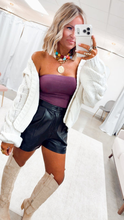 Basic Bandeau Top-Plum