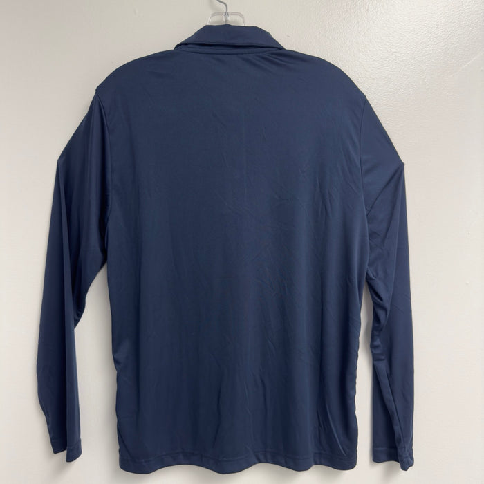 Battleship Dry Dock Logo Men's Zone Performance Long Sleeve Polo
