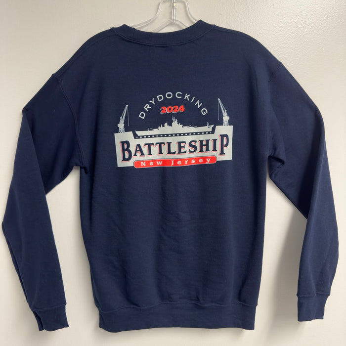 Battleship Dry Dock Logo Sweatshirt (Exclusive Animated Ship Art)