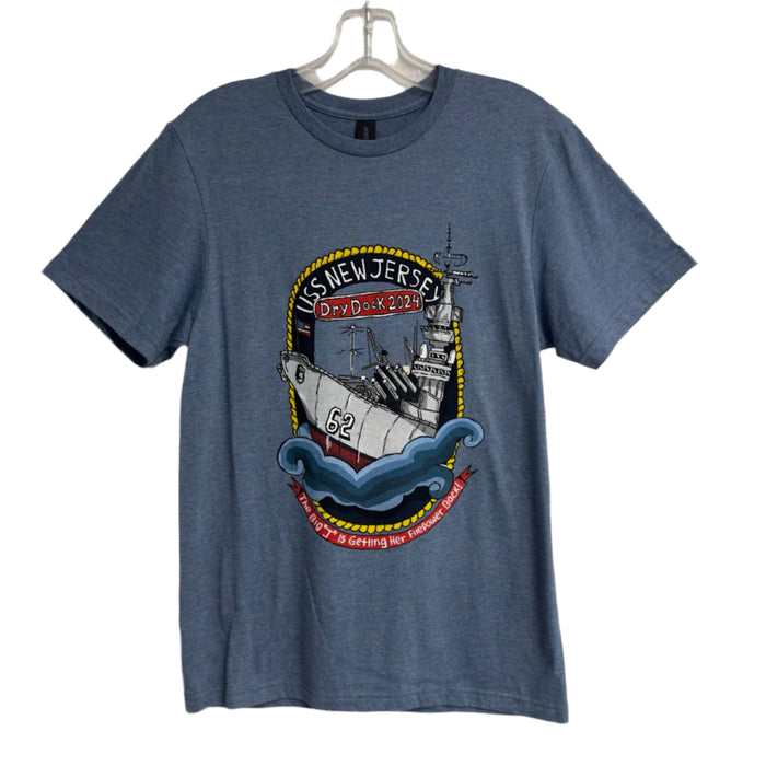 Battleship Dry Dock Logo T-Shirt (Exclusive Animated Ship Art)