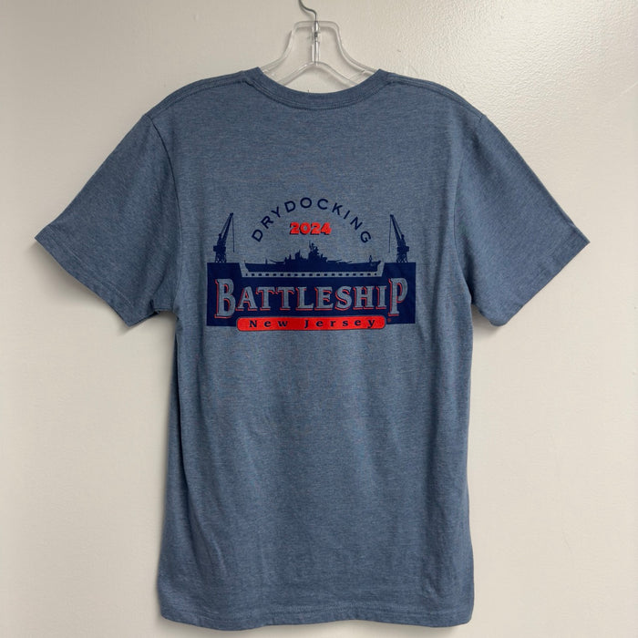 Battleship Dry Dock Logo T-Shirt (Exclusive Animated Ship Art)