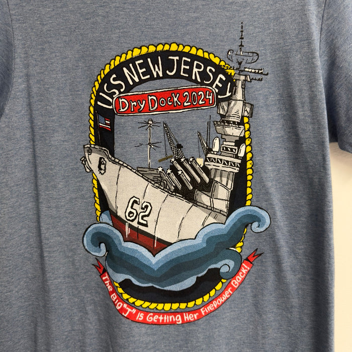 Battleship Dry Dock Logo T-Shirt (Exclusive Animated Ship Art)