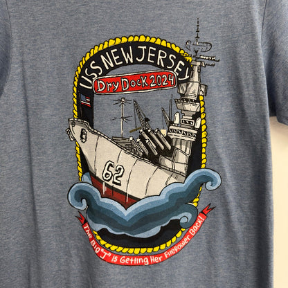 Battleship Dry Dock Logo T-Shirt (Exclusive Animated Ship Art)