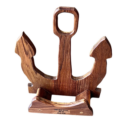 Battleship New Jersey BB-62 Modern Teak Anchor Plate Holder