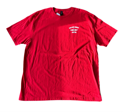 Battleship USS New Jersey SSN 796 Back Graphic T-Shirt (Red)