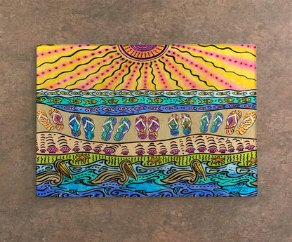 Beach Time Flip Flops Cutting Board