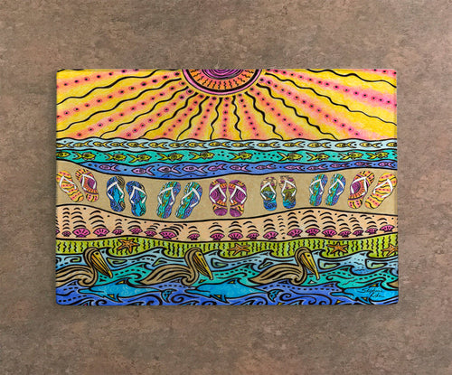 Beach Time Flip Flops Cutting Board