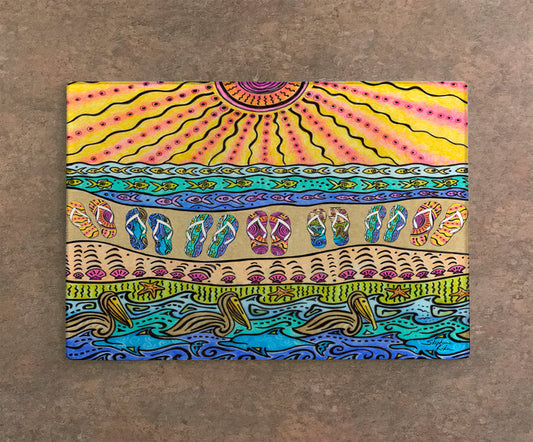 Beach Time Flip Flops Cutting Board