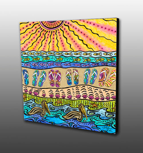 Beach Time Flip Flops Magnet