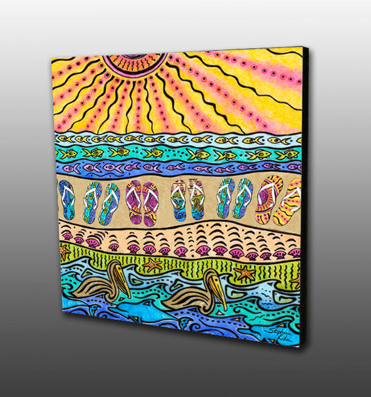 Beach Time Flip Flops Magnet