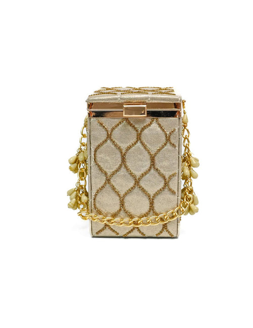 Beaded Box Clutch