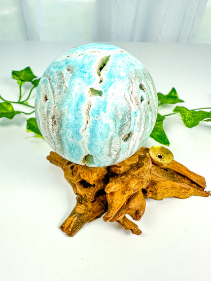 Blue Aragonite Sphere (BA65)