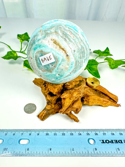 Blue Aragonite Sphere (BA65)