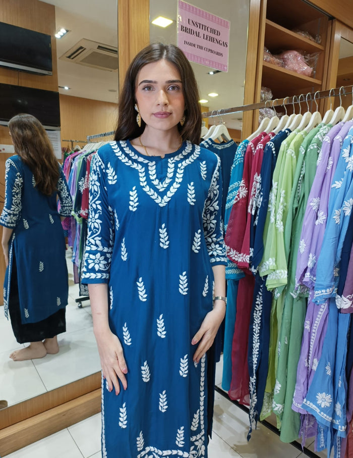Classic chikankari kurti shop new arrivals