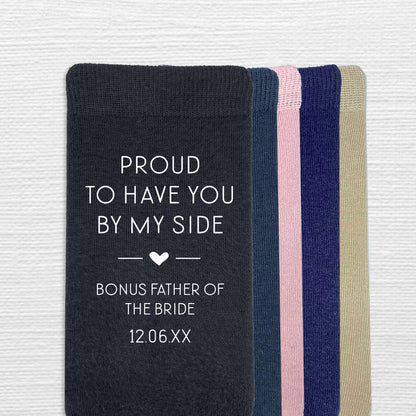 Bonus Father of the Bride Wedding Socks with Personalized Date
