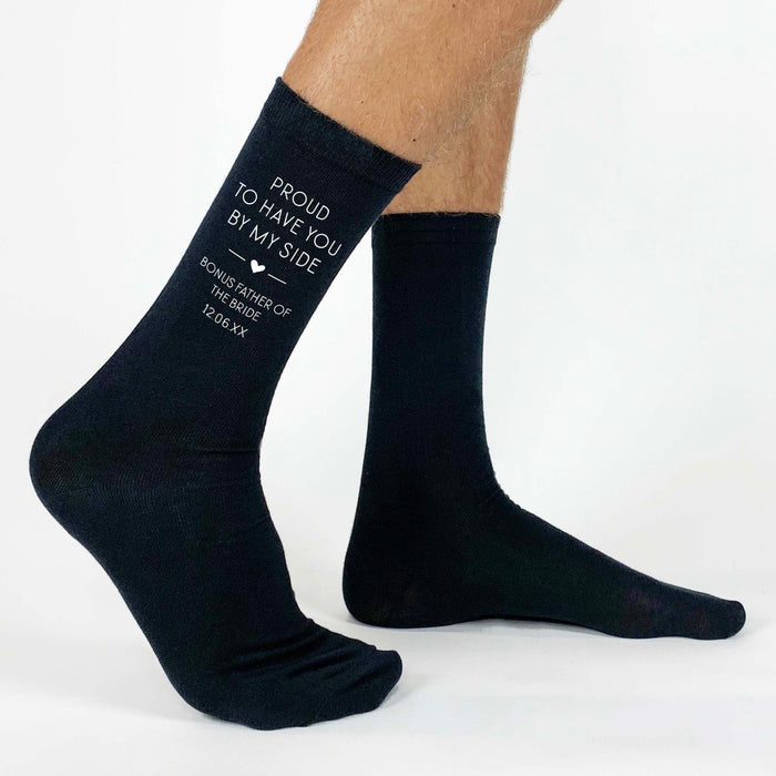 Bonus Father of the Bride Wedding Socks with Personalized Date