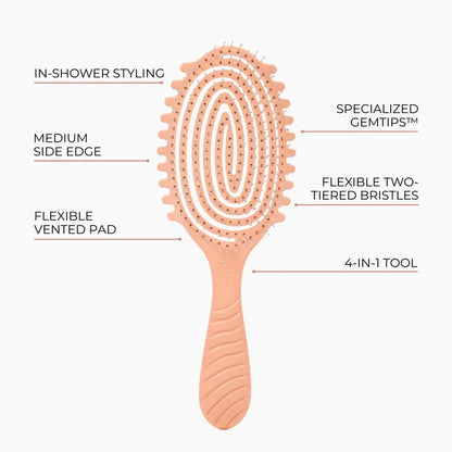 Bounce Curl Detangle Define EdgeLift Brush - Coral