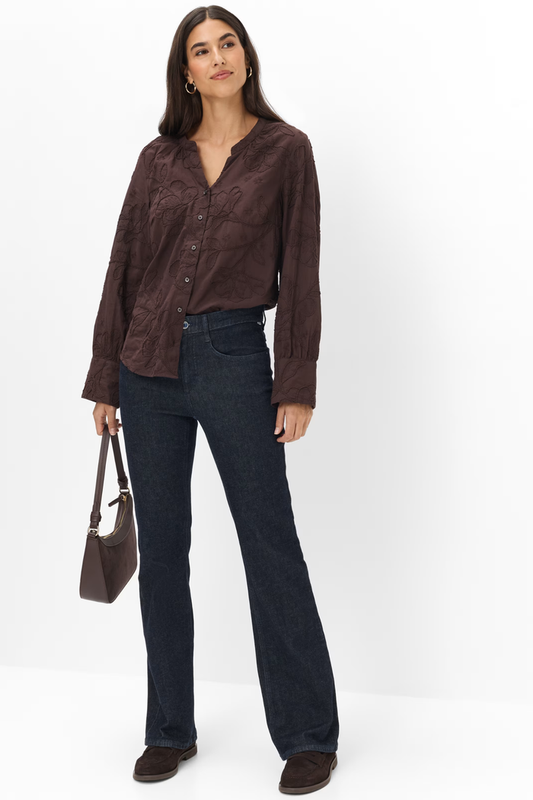 Brax Mary 09-6013-12 Bootcut Jeans Denim Dark Blue on model Shop Brax at Dotique