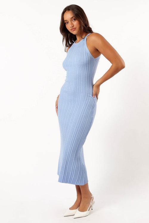 Petal and Pup USA DRESSES Brighton Maxi Dress - Dusty Blue